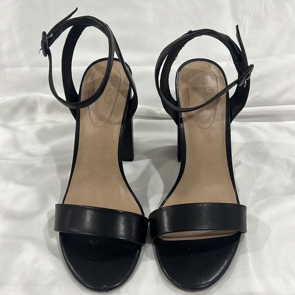 Mix No. 6 black chunky high heel sandals - Picture 2 of 6